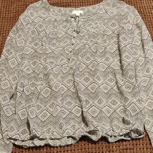 Gray Patterned Women's Top